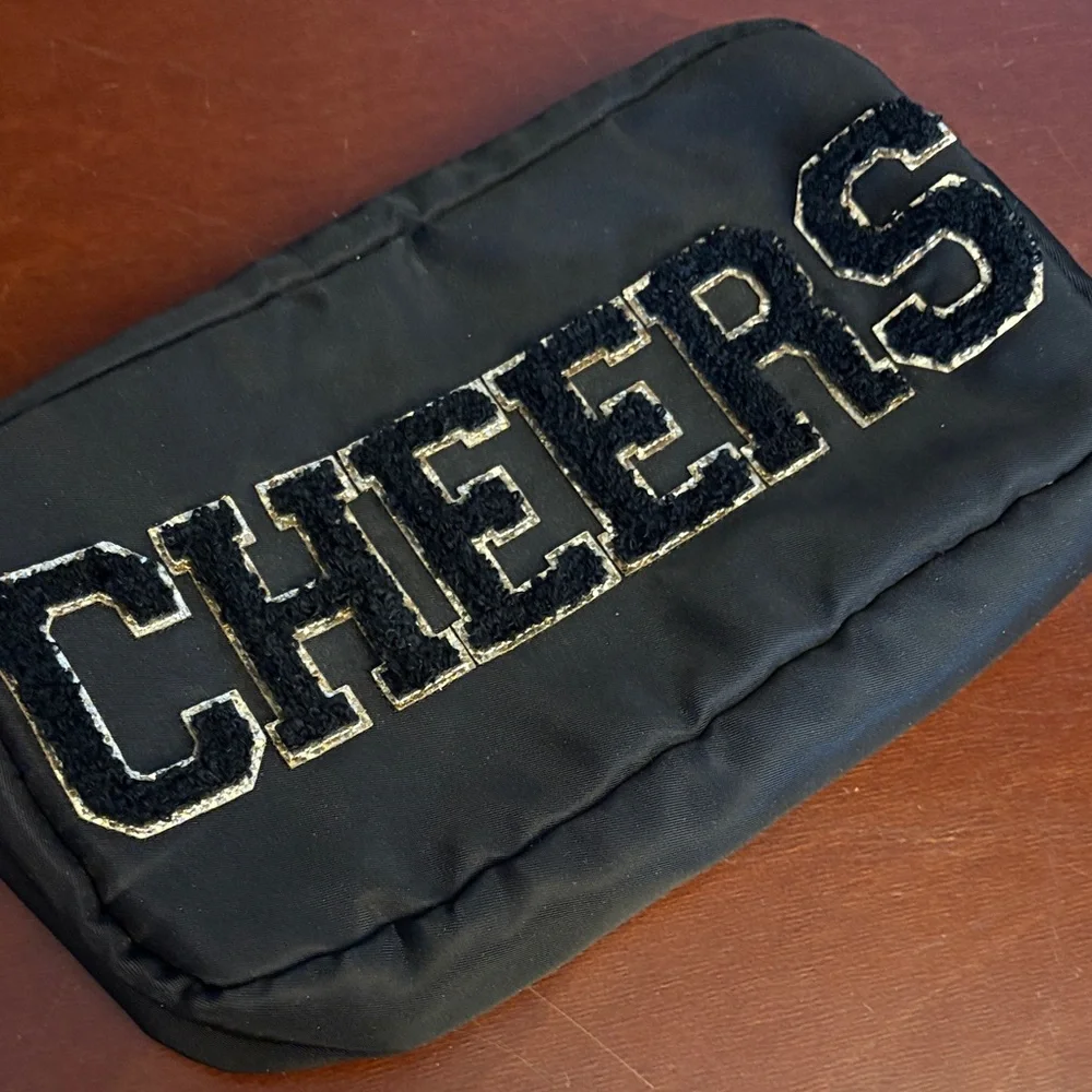 \Gb Girls Bag Makeup Bag Black 'Cheers' Pouch